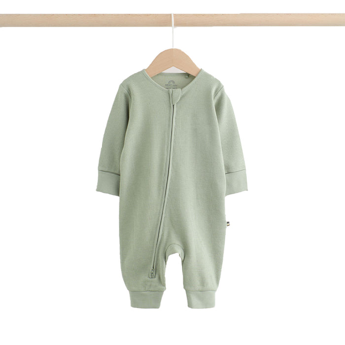 NXT Boy Green Full Sleeve Organic Cotton Romper