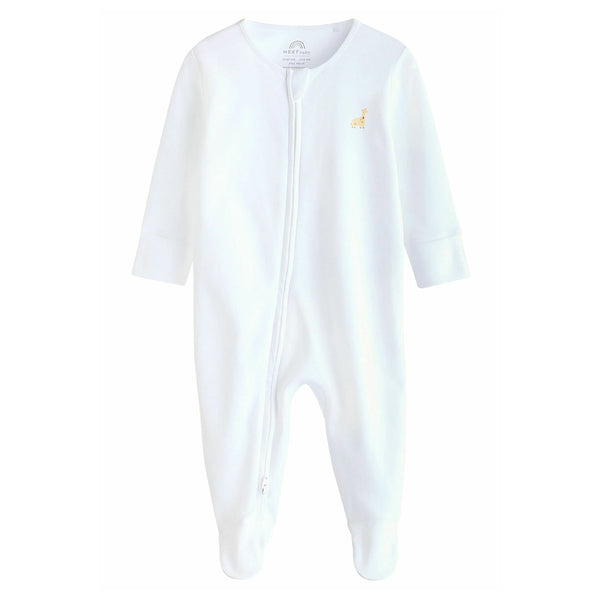 NXT Boy Off-white Printed With Yellow GIraffe Romper