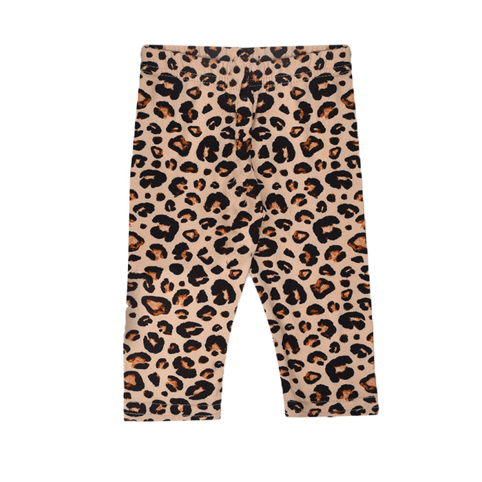 NANTE Girl Brown Cheetah Print Tights
