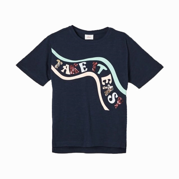 S.Oliver Half Sleeves Soft Cotton Jersey Navy Blue T-Shirt