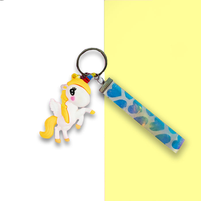 Yellow Unicorn Keychain